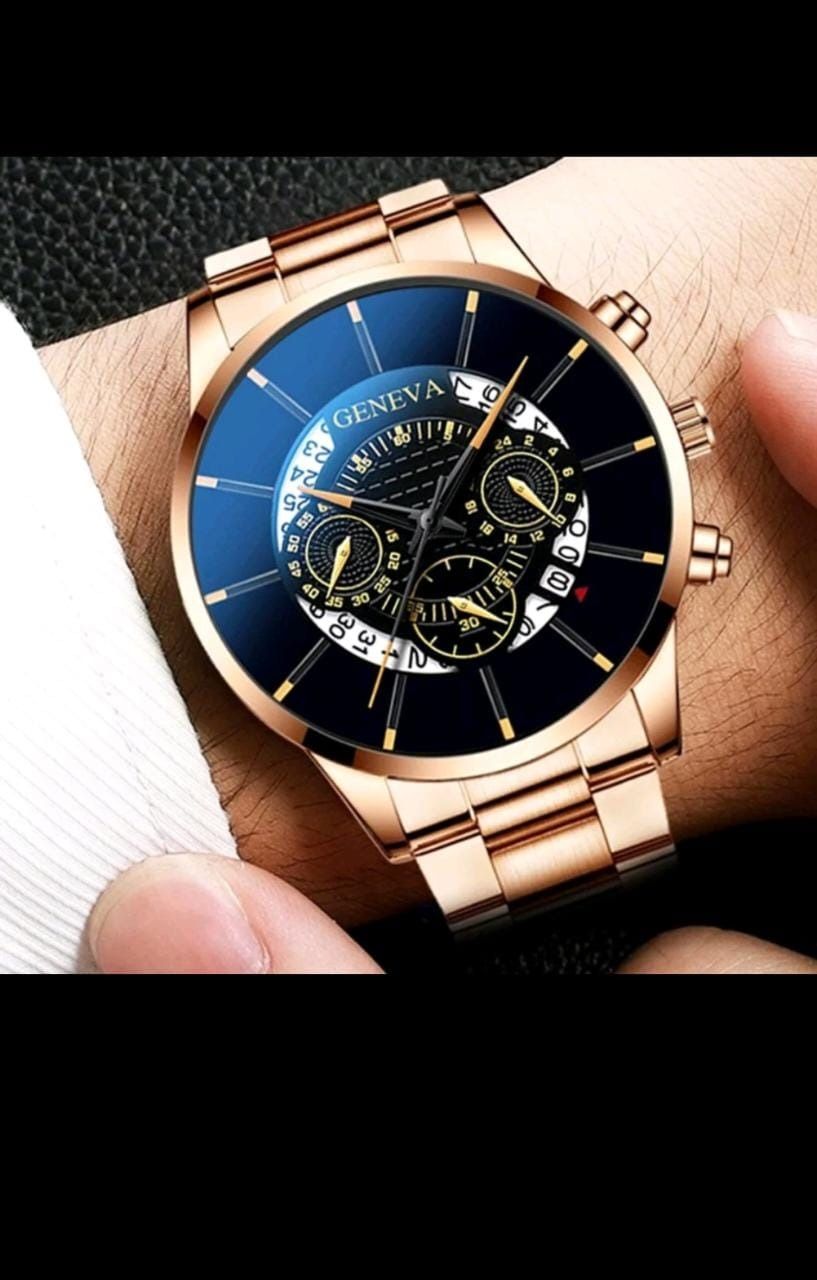 New Fashion Luxury Men Stainless Steel Calendar Casual Watches Quartz Watch