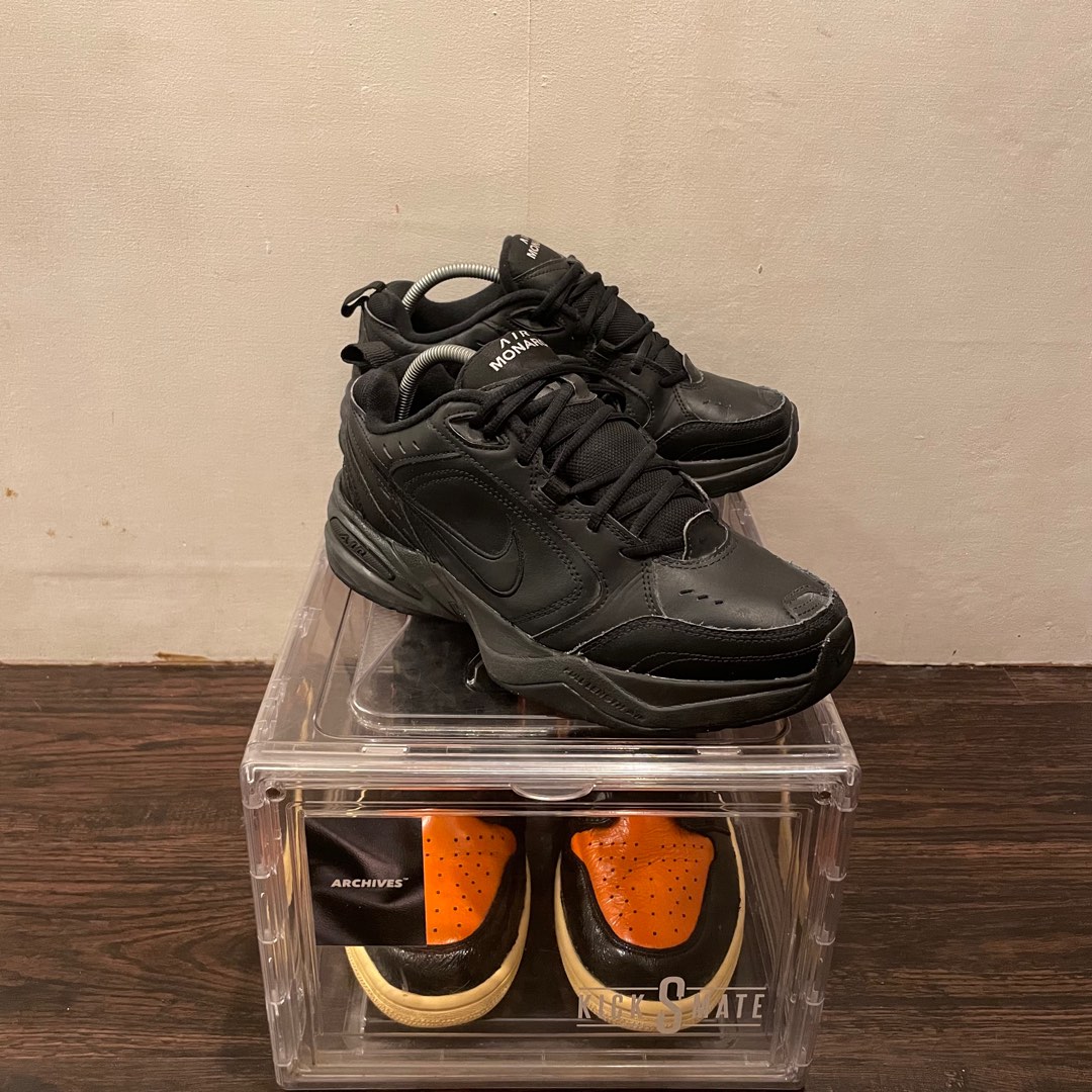 Nike air monarch top iv black on feet