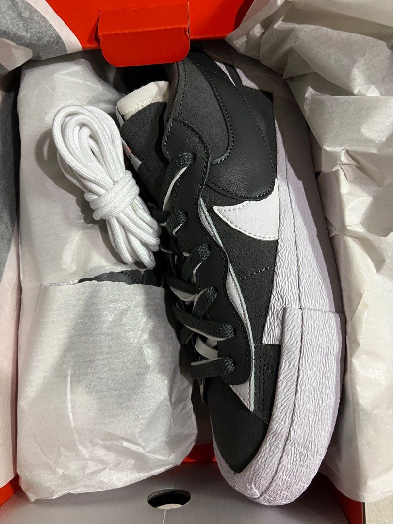 Nike Blazer Low x Sacai Iron Grey, Men's Fashion, Footwear