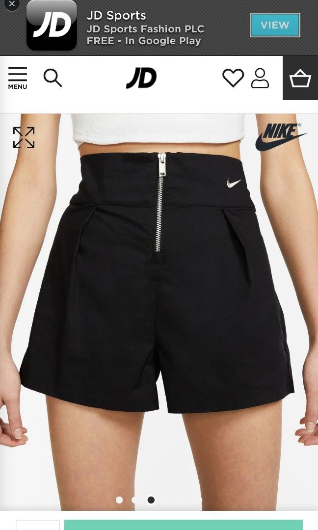 Nike high waisted sports shorts Women s Fashion Activewear on Carousell