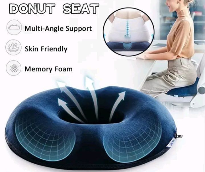 1pcs Donut Seat Cushion,Donut Pillow,Car Seat Pad,Hemorrhoid Tailbone  Cushion For Office Chair/Wheelchair,Memory Foam,Relieving Pressure For  Postpartu