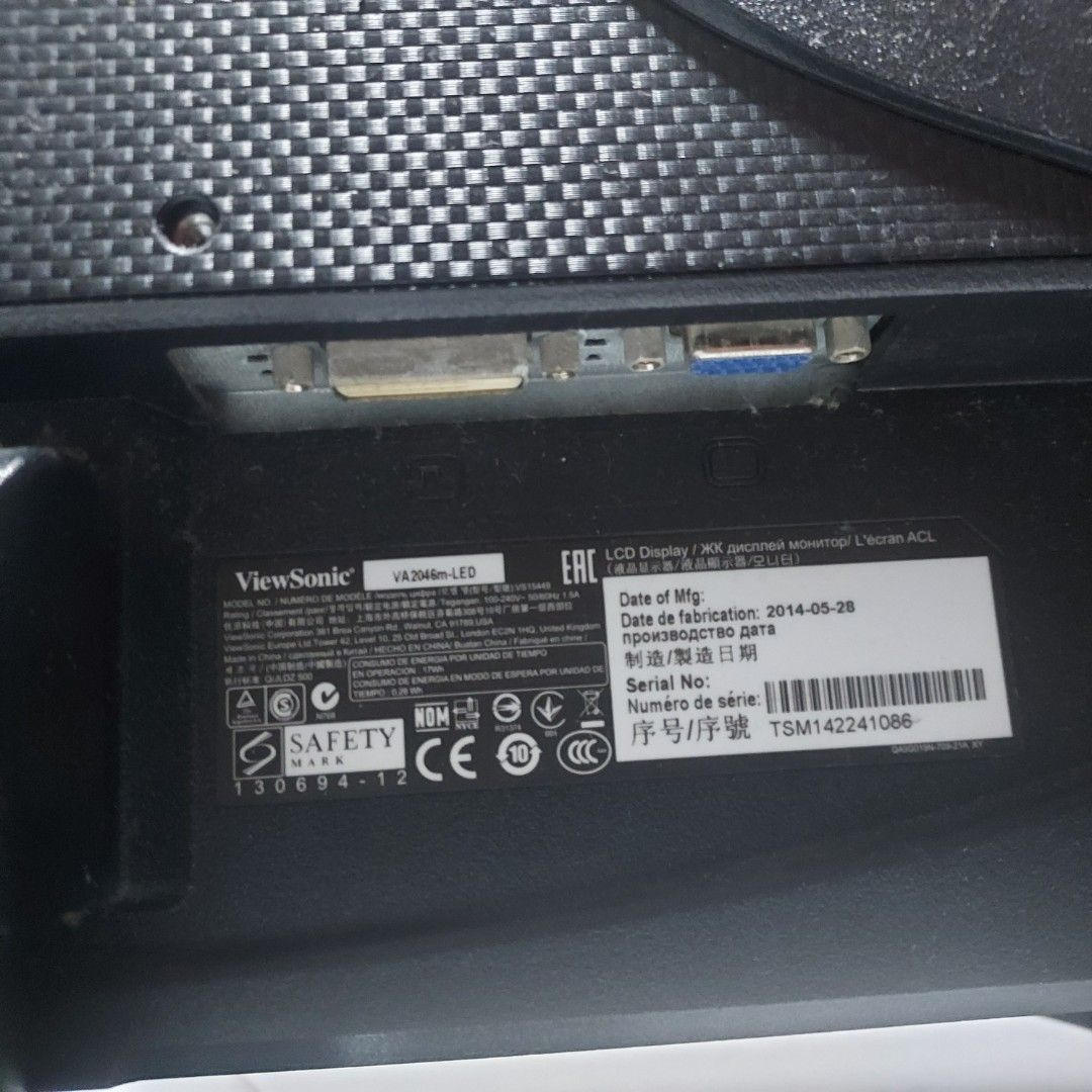 Old viewsonic monitor, Computers & Tech, Parts & Accessories, Monitor ...