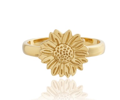 Gold discount sunflower ring