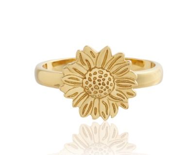 White gold new arrivals sunflower ring