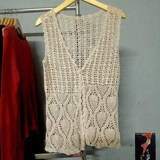 Outer Vest Rajut Jaring