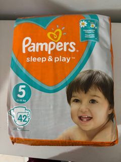 Pampers Sleep and Play 5 Tape Diapers (size 5 = XL)