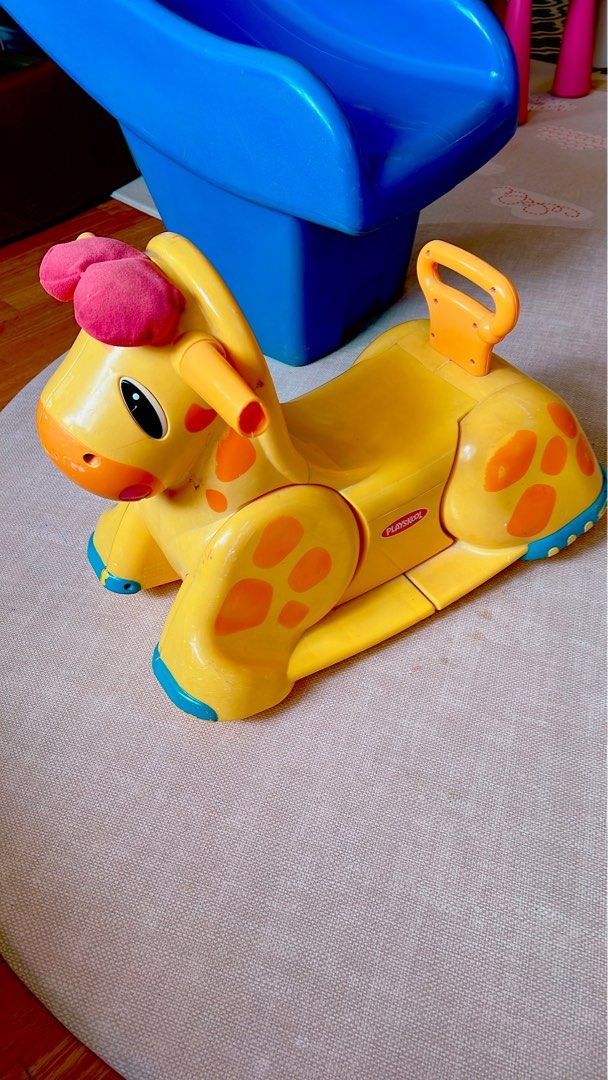 PLAYSKOOL ROCKING GIRAFFE BUSY BASICS GO AND GROW Hobbies Toys