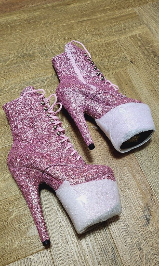Glitter pleaser clearance heels