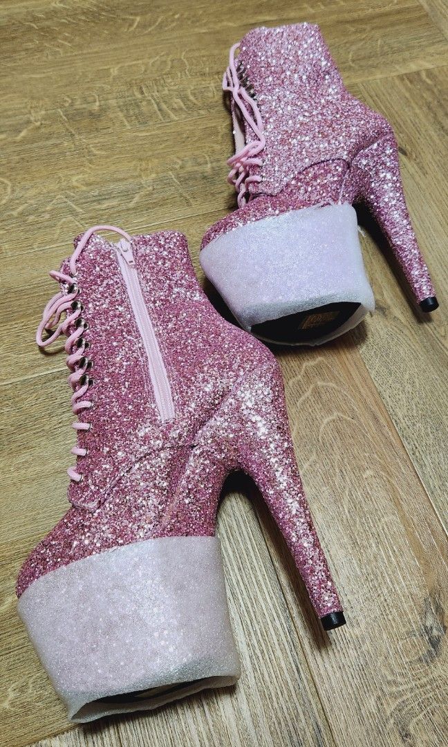 Glitter cheap pleaser heels
