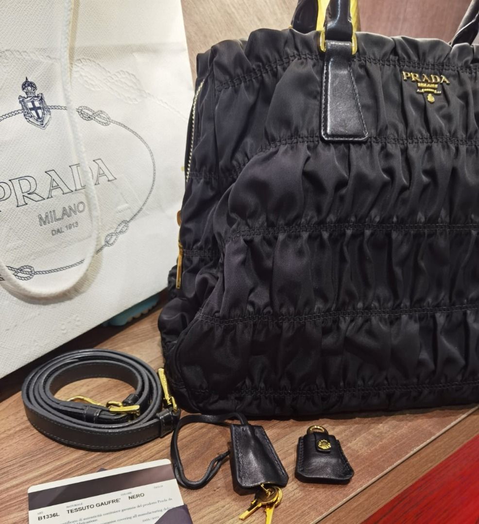 Prada black best sale tessuto