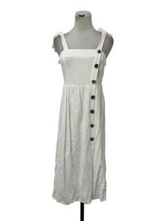 Primark White Button Down Dress