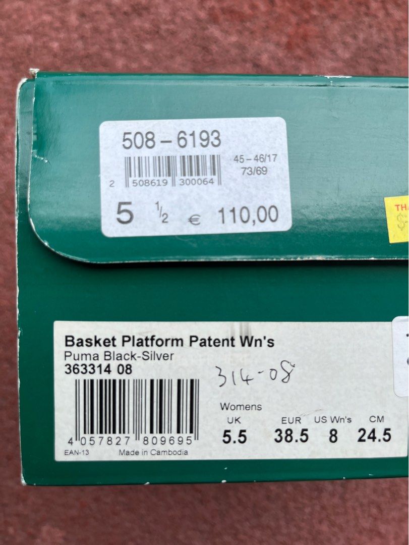Puma basket platform cheap patent wn's