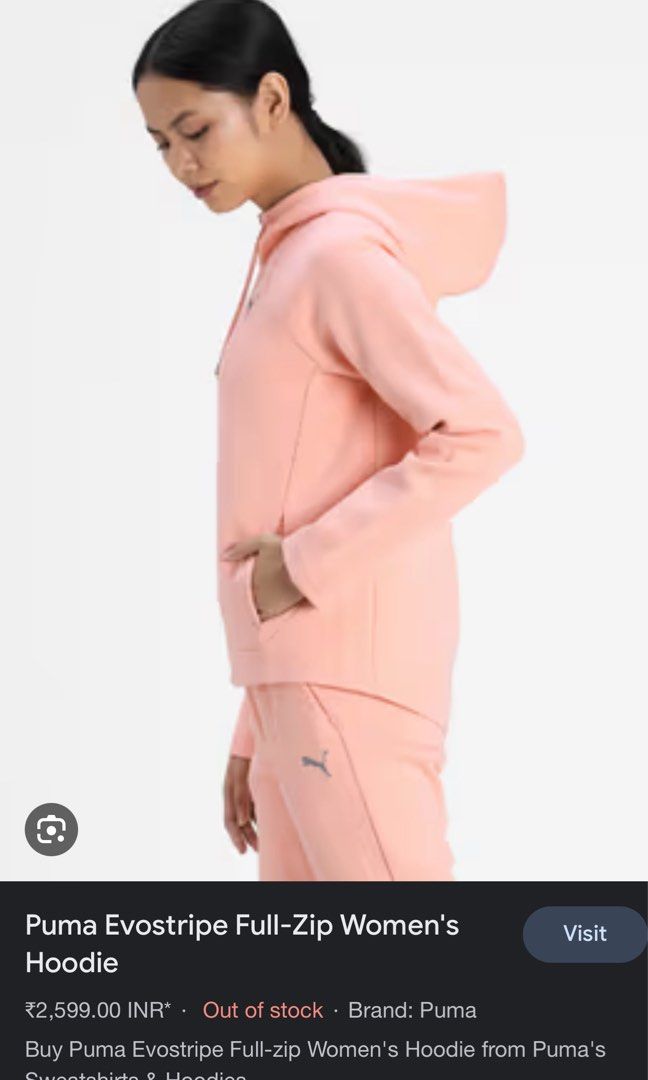 Puma Womens Evostripe Hoodie Apricot
