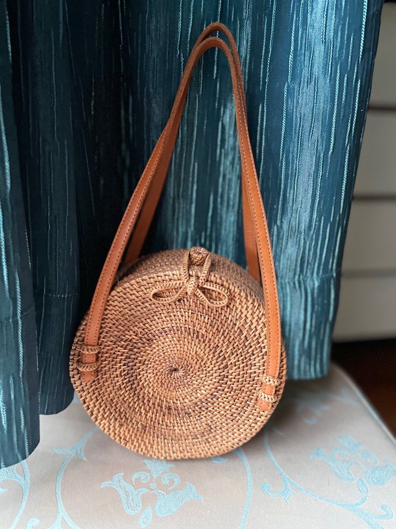 Rattan bag circle outlet