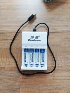 Rechargeable AAA Batteries + Charger