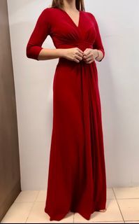Red Evening Formal Long Dress Gown