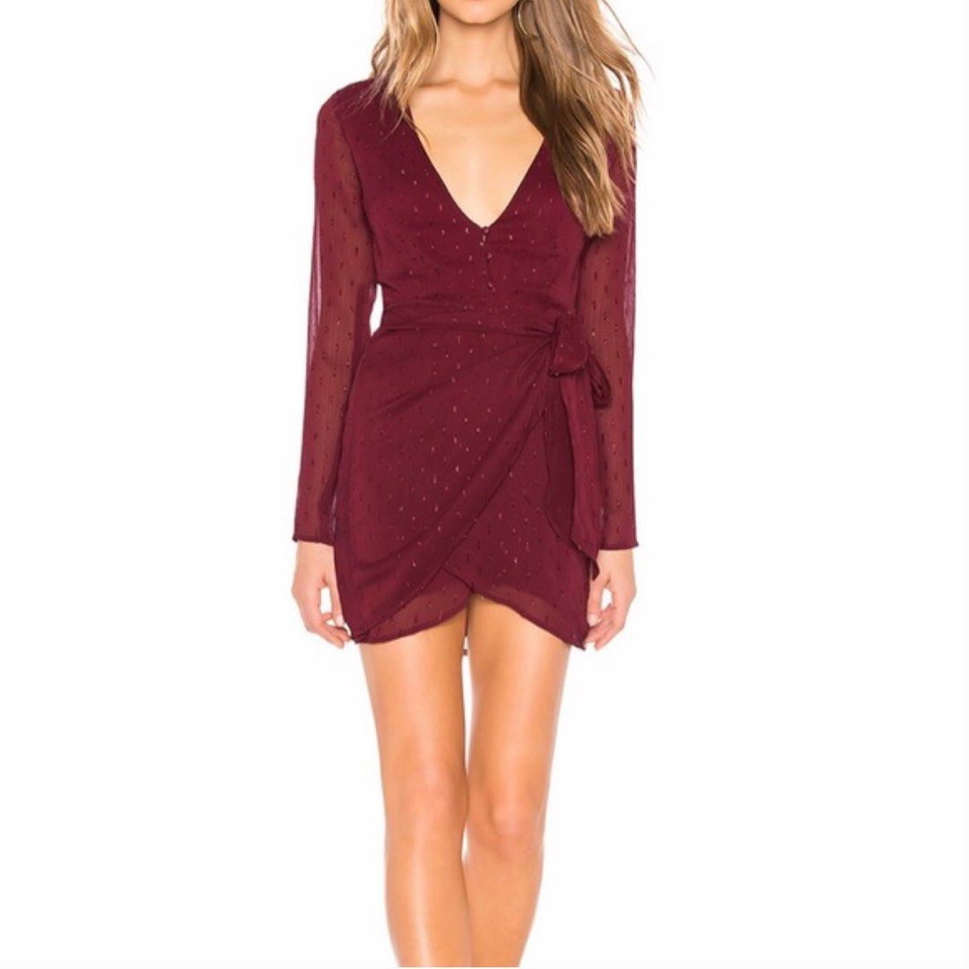 Red mini dress revolve top
