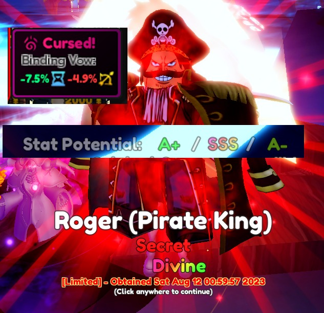 Anime Adventure l Roger (Pirate King) Full SSS