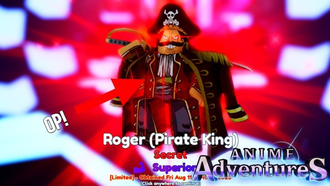 Anime Adventures  Shiny Roger (Pirate King) - Gol D. Roger FULL SSS