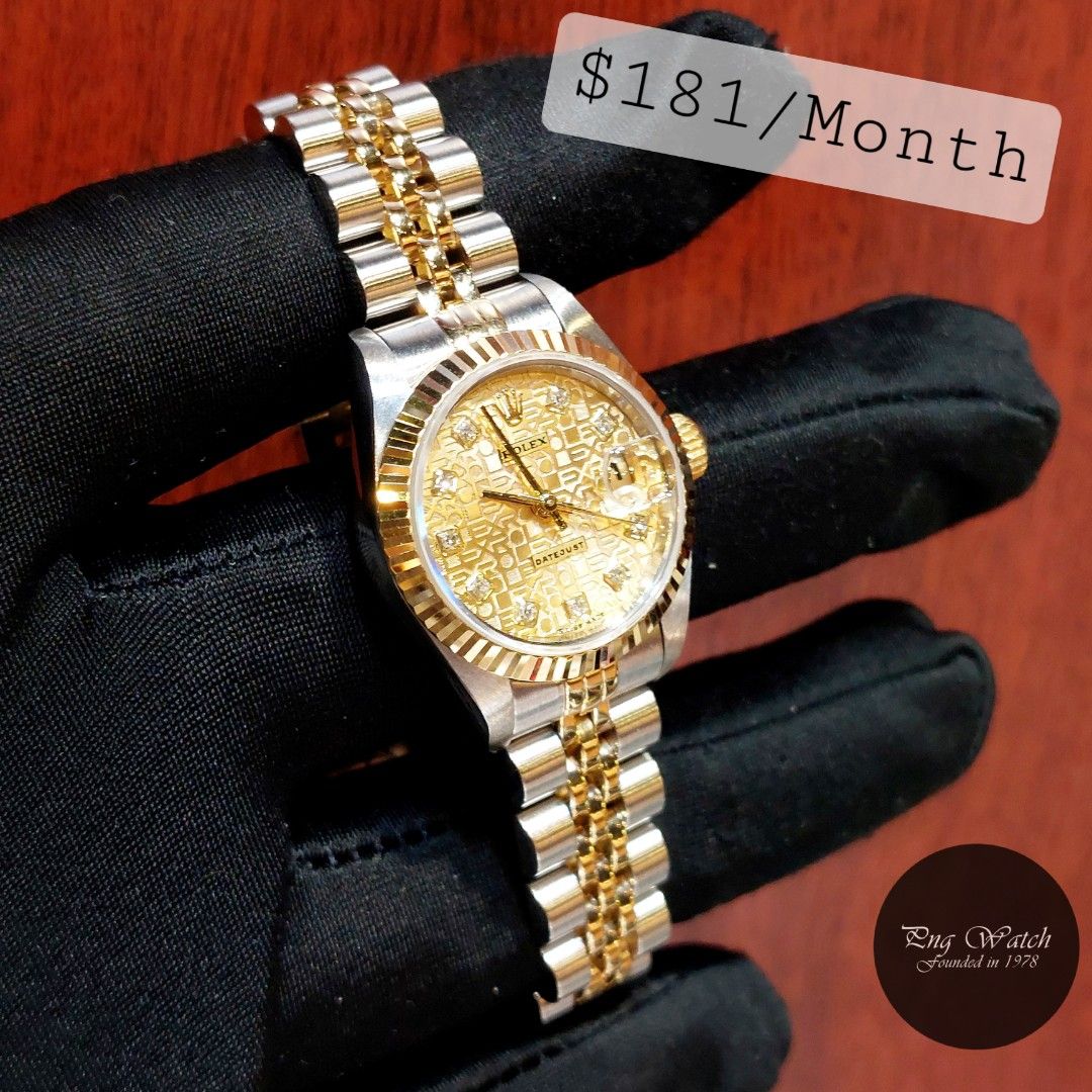 Rolex 26mm 79173 Champagne Jubilee Diamonds Datejust P Grab Go Luxury Watches on Carousell