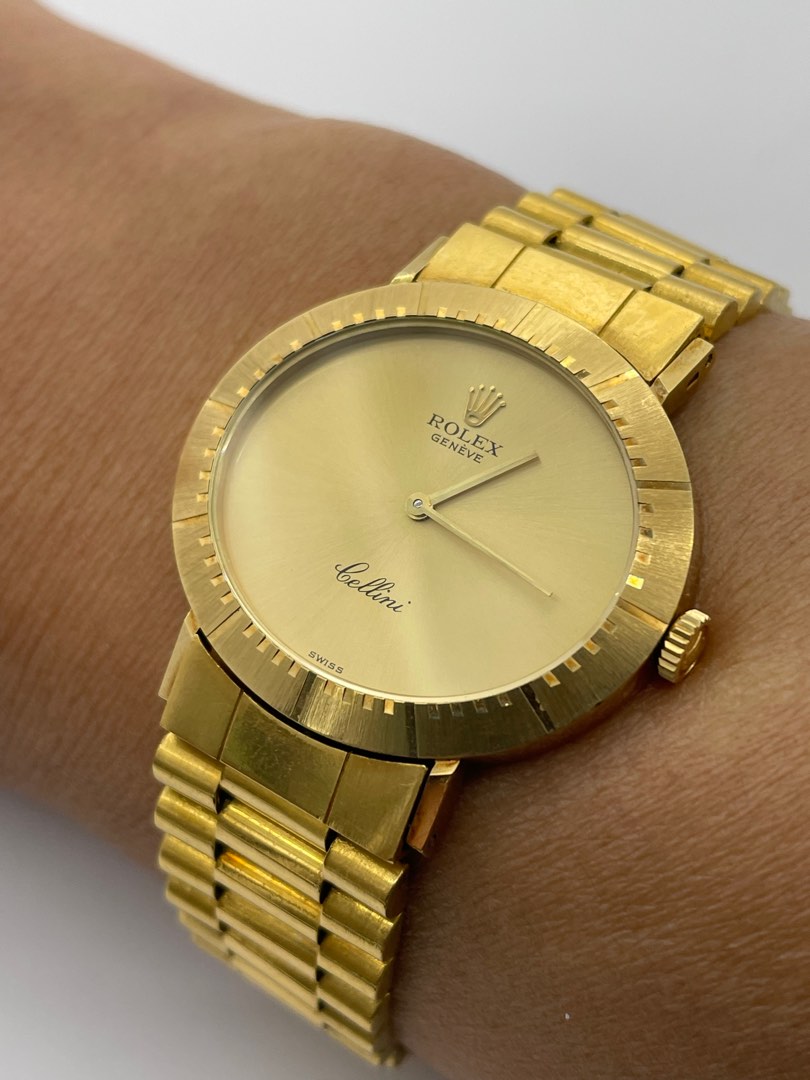 Rolex Cellini 4083 33mm Manual Winding 18k Gold Watch Women s