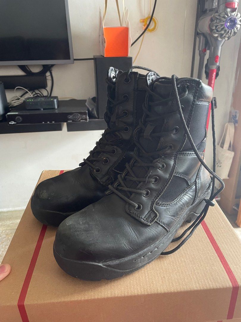 RSAF Black Safety Boots US9 Air Force Men s Fashion Footwear