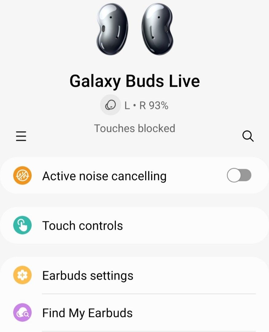Samsung galaxy clearance buds live controls