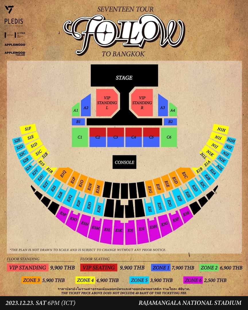 SEVENTEEN CONCERT FOLLOW TOUR IN BANGKOK TICKETING SERVICE, Tickets