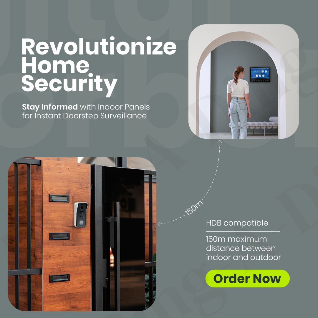 [SG HDB COMPATIBLE] 7 inch Video Doorbell Camera, Furniture & Home