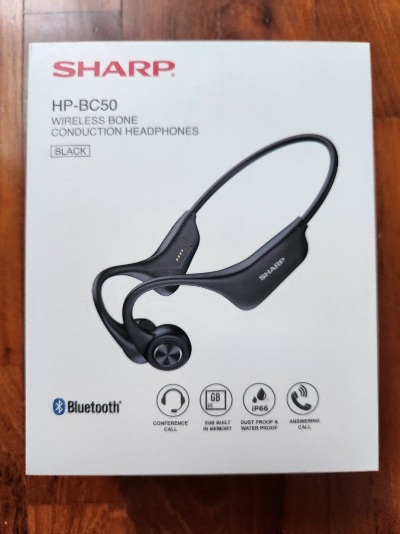 Sharp Headset Shock SHARP HP-BC50 Wireless Bone Conduction Headphones, Audio, Headphones ...