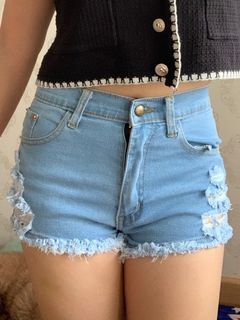 Short celana pendek jeans melar