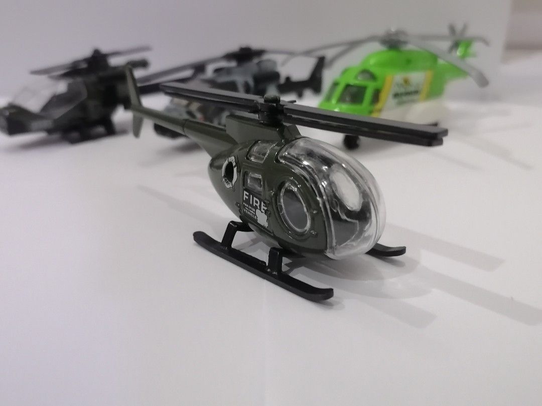 Simulation Diecast Car Model Military Helicopter Green Loose