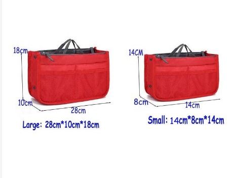 Red Bag Insert Sundries Organizer Purse Organizer Insert, Felt Bag Organizer  With Zipper For Handbag Tote Bag