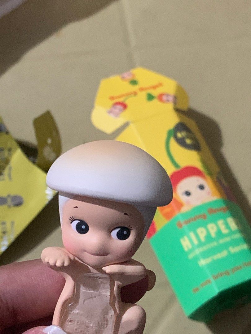 I got the mushroom in my mystery SonnyAngel Hipper. I painted him to be a  different kind of mushroom, and now I'm not so sad I didn't get the  strawberry, lol. Love