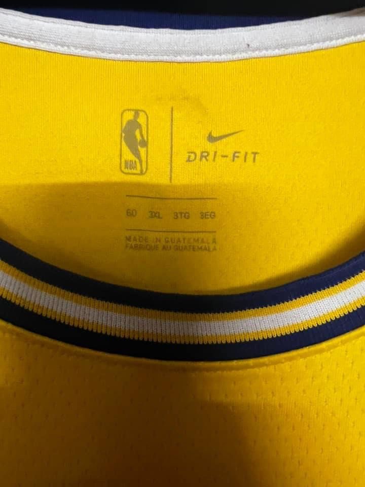 Nike Classic Edition Swingman Connected Jersey NBA Golden State Warriors Stephen Curry Yellow AJ3878-728 US XL