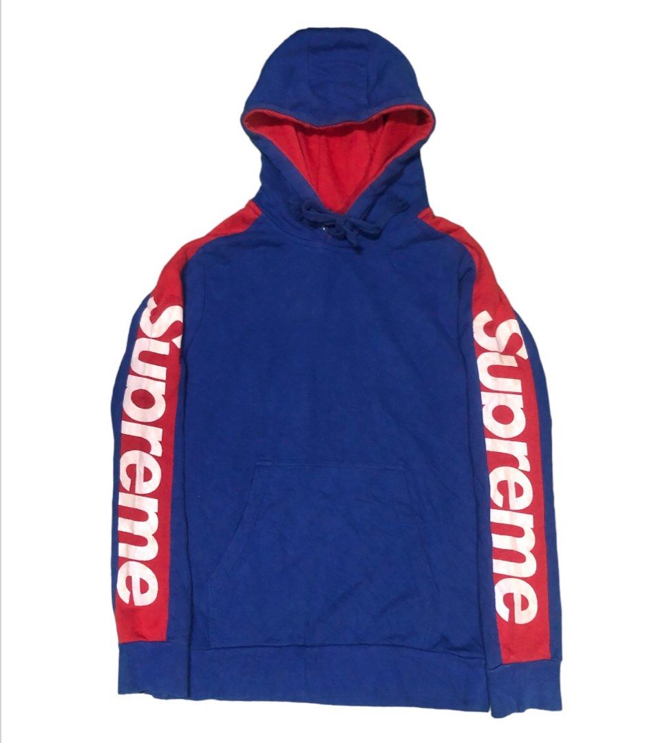 Supreme hoodie shop blue and red