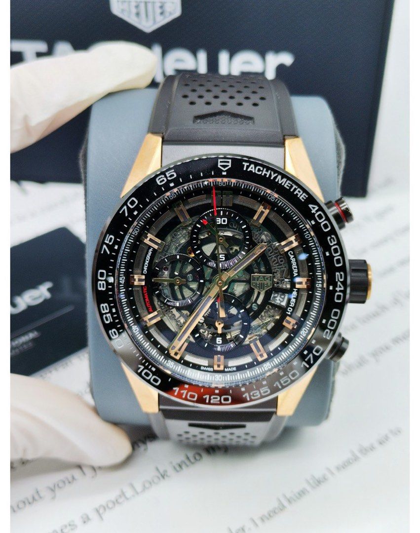 Tag heuer best sale rose gold mens