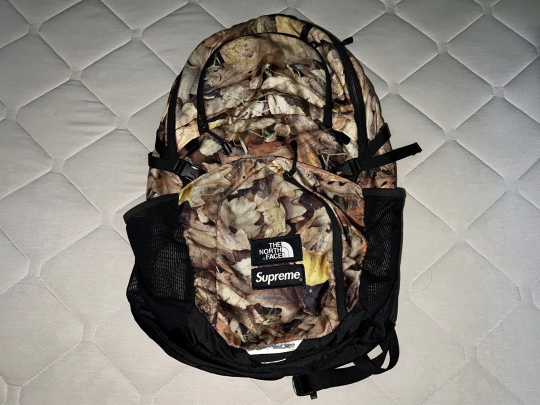 Supreme north face camo backpack on sale