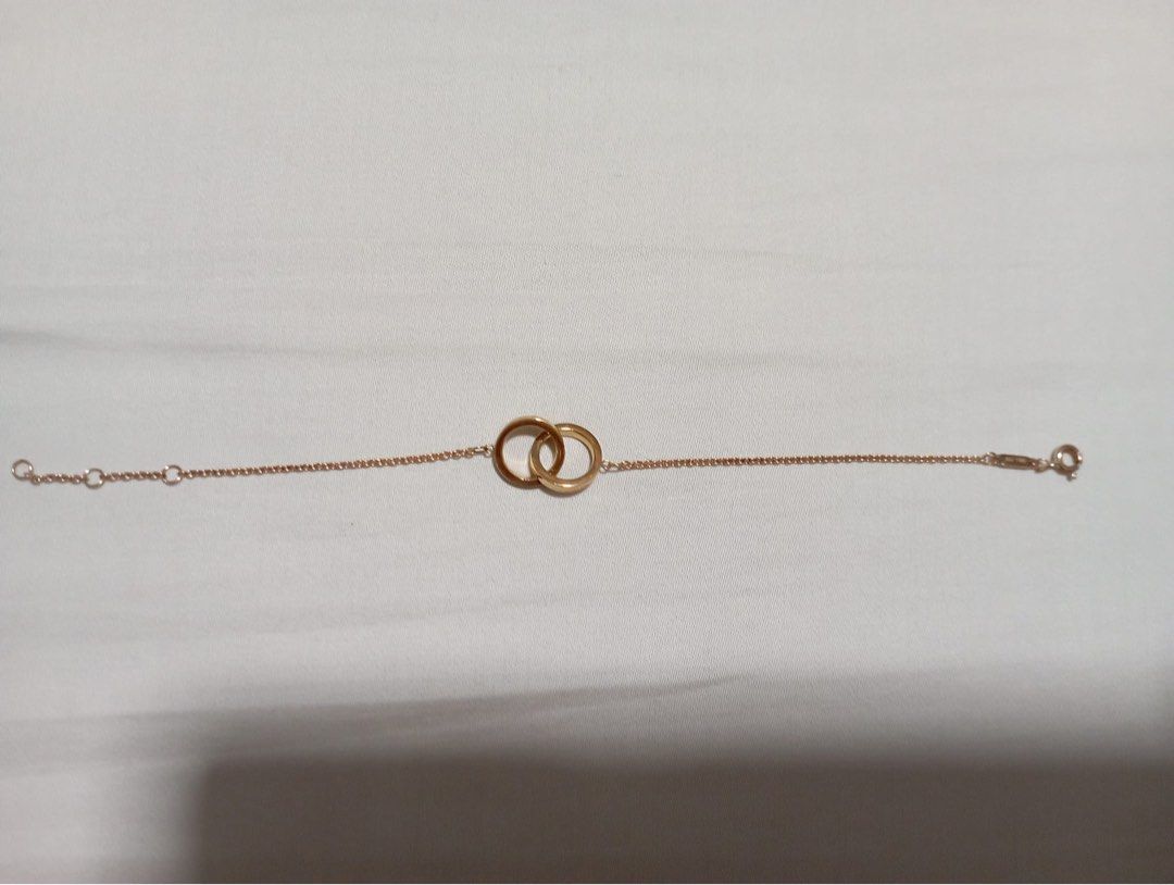 Tiffany 1837 18k Rose Gold Interlocking Circles Bracelet Luxury