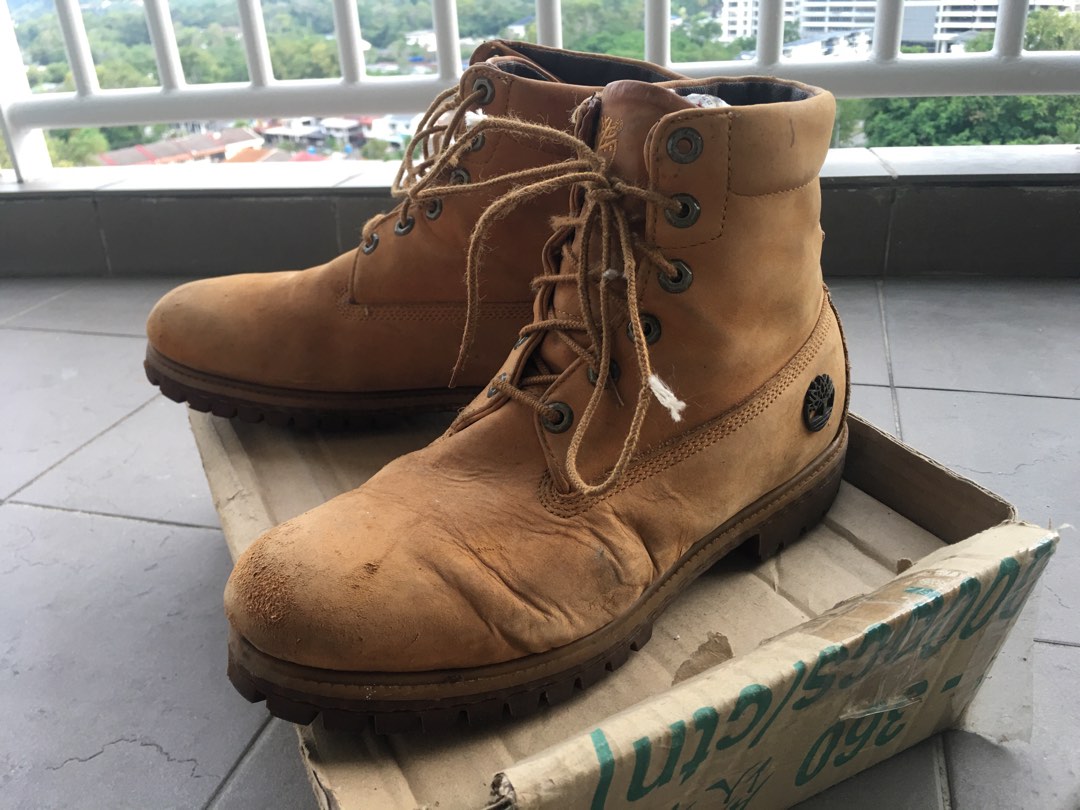 timberland boots yellow Men s Fashion Footwear Boots on Carousell
