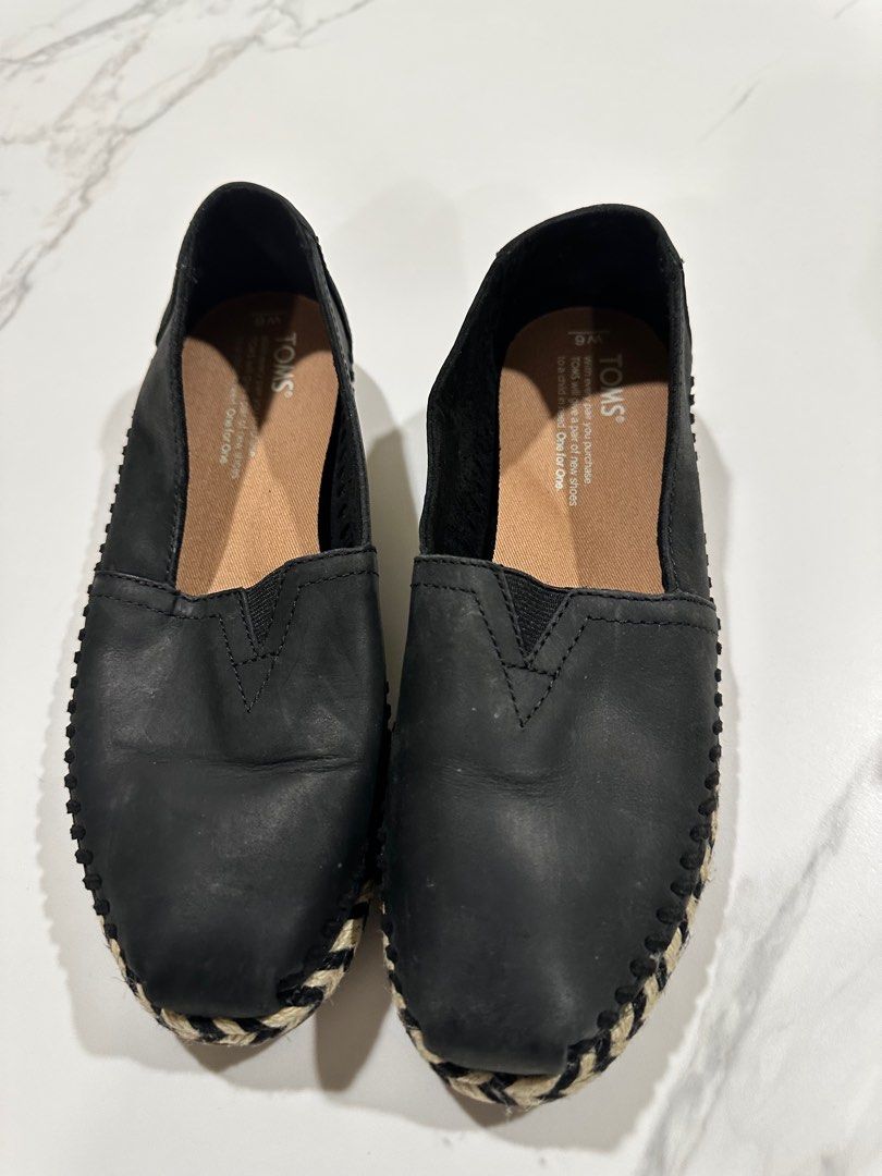 Toms espadrilles hotsell leather