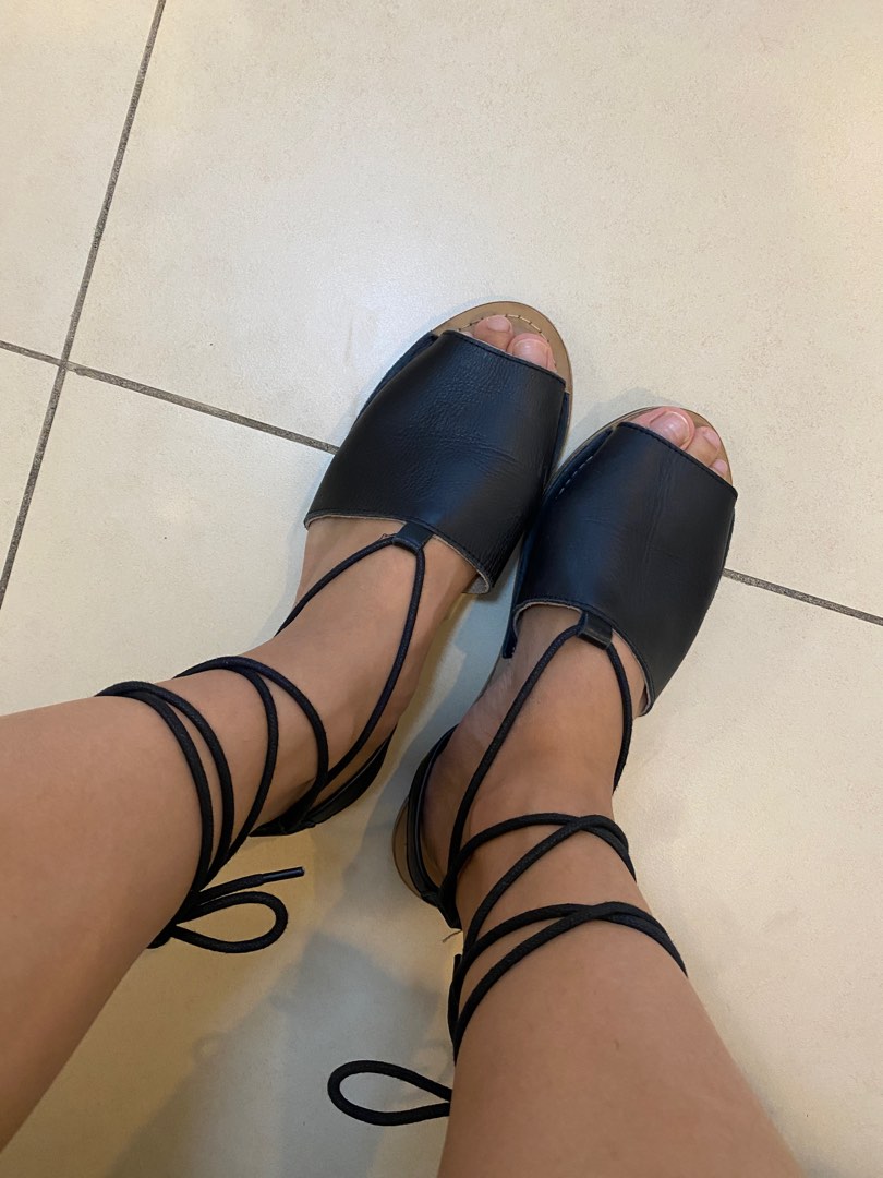 Topshop tie top up sandals