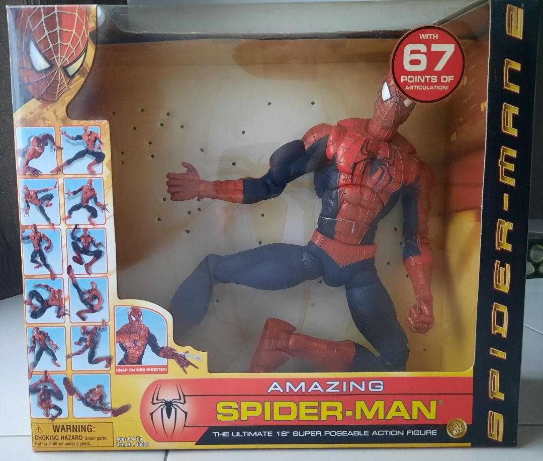 18 inch spiderman action figure with 2025 67 points of articulation