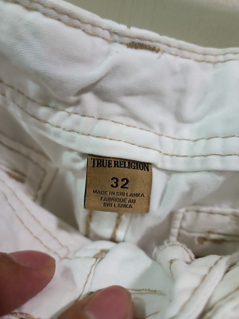 True religion white jean shorts best sale