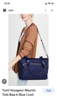 TUMI Voyageur Mauren Tote in blue