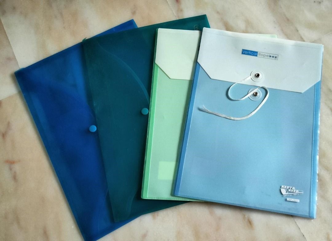 Various type of file (L-shaped, with insert, two holes and pocket ...