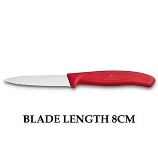 Victorinox Swiss Classic 8cm Wavy Edge Paring Knife Red 6.7631