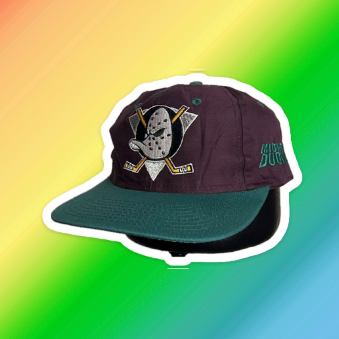 Vintage Anaheim Mighty Ducks Men's Hat 90's Snapback Competitor