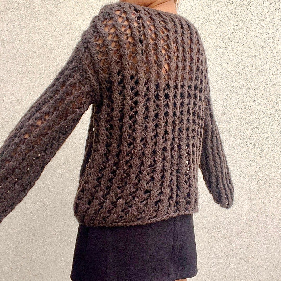 Solid Color 2000s Lapel Long Sleeve Knits