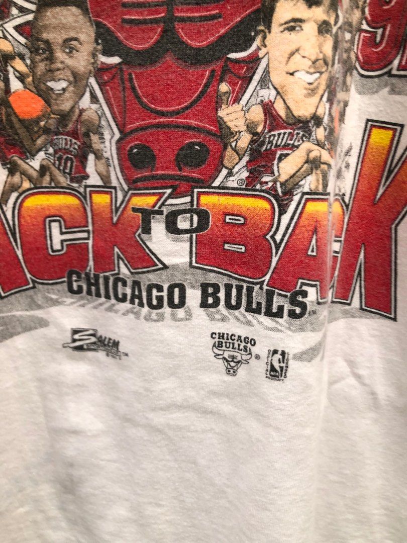 Rare Vintage 90s Chicago Bulls Back 2 Back NBA World 